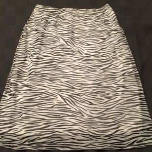 Women's zebra stripe skirt